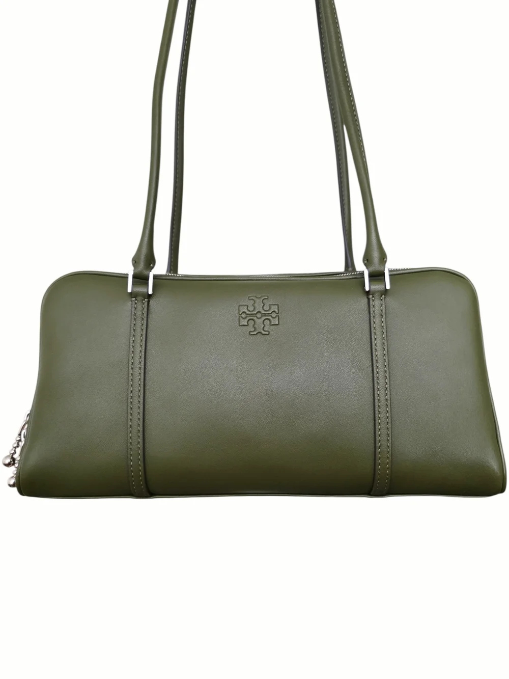 Tory Burch Marshmallow Satchel Basil Green Leather Bag